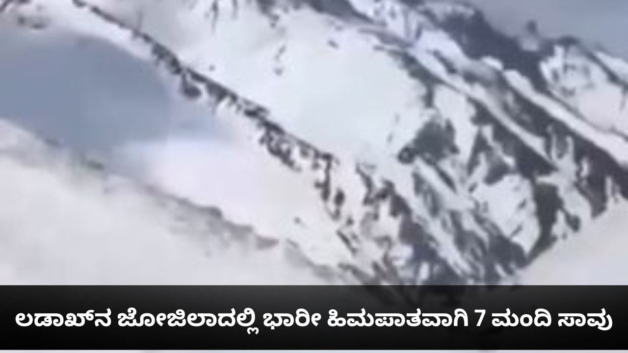 ಲಡಾಖ್‌ನ ಜೋಜಿಲಾದಲ್ಲಿ ಭಾರೀ ಹಿಮಪಾತವಾಗಿ 7 ಮಂದಿ ಸಾವು; ಶ್ರೀನಗರ ರಾಷ್ಟ್ರೀಯ ಹೆದ್ದಾರಿ ಬಂದ್