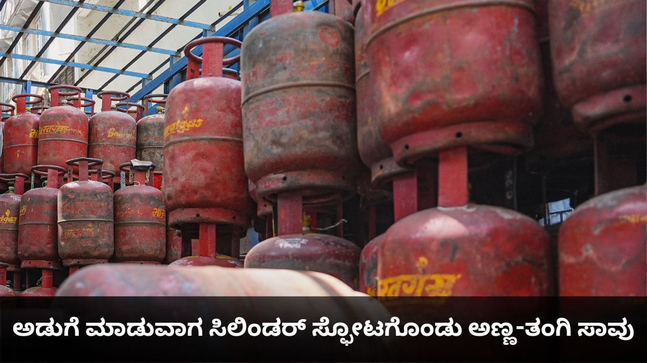 ಅಡುಗೆ ಮಾಡುವಾಗ ಸಿಲಿಂಡರ್ ಸ್ಫೋಟಗೊಂಡು ಅಣ್ಣ ತಂಗಿ ಸಾವು