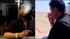 ವಿಮಾನ ನಿಲ್ದಾಣದಲ್ಲೇ ಧೂಮಪಾನ; ಸಿಬ್ಬಂದಿ ಎಚ್ಚರಿಸಿದರೂ ಡೋಂಟ್ ಕೇರ್!