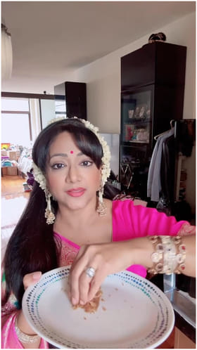 ಯುಗಾದಿ: ಒಬ್ಬಟ್ಟು ಸವಿದ ನಟಿ ಮಾನ್ಯ ನಾಯ್ಡು