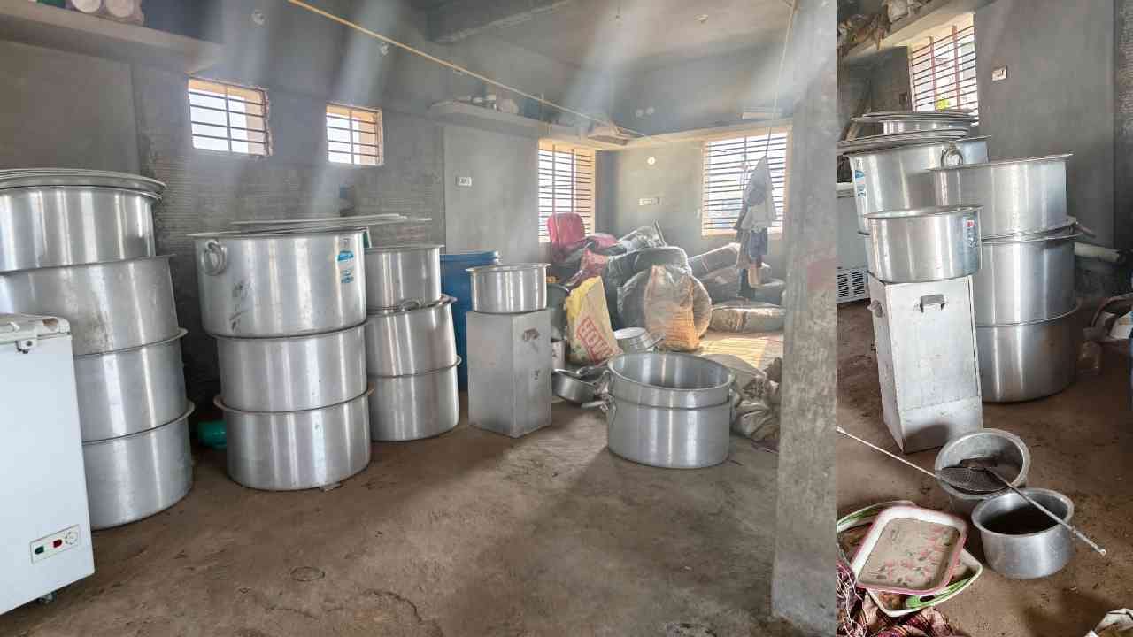 ಹಾಗೇ  ಹಾಸ್ಟೆಲ್‌ನಲ್ಲಿ ಅಡುಗೆ ಮಾಡಲು ಬಳಸುವ ದೊಡ್ಡ ದೊಡ್ಡ ಪಾತ್ರೆಗಳು, ನೋಟ್‌ಪುಸ್ತಕಗಳು ಸಿಕ್ಕಿದ್ದು, ಅಧಿಕಾರಿಗಳನ್ನು ಅಚ್ಚರಿ ವ್ಯಕ್ತಪಡಿಸಿದ್ದಾರೆ.  