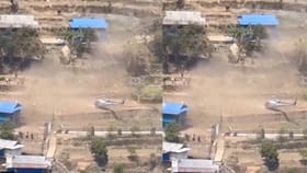 ಮೃತದೇಹವನ್ನು ಹೊತ್ತೊಯ್ಯುತ್ತಿದ್ದ ಹೆಲಿಕಾಪ್ಟರ್ ಲ್ಯಾಂಡಿಂಗ್ ವೇಳೆ ಅಪಘಾತ