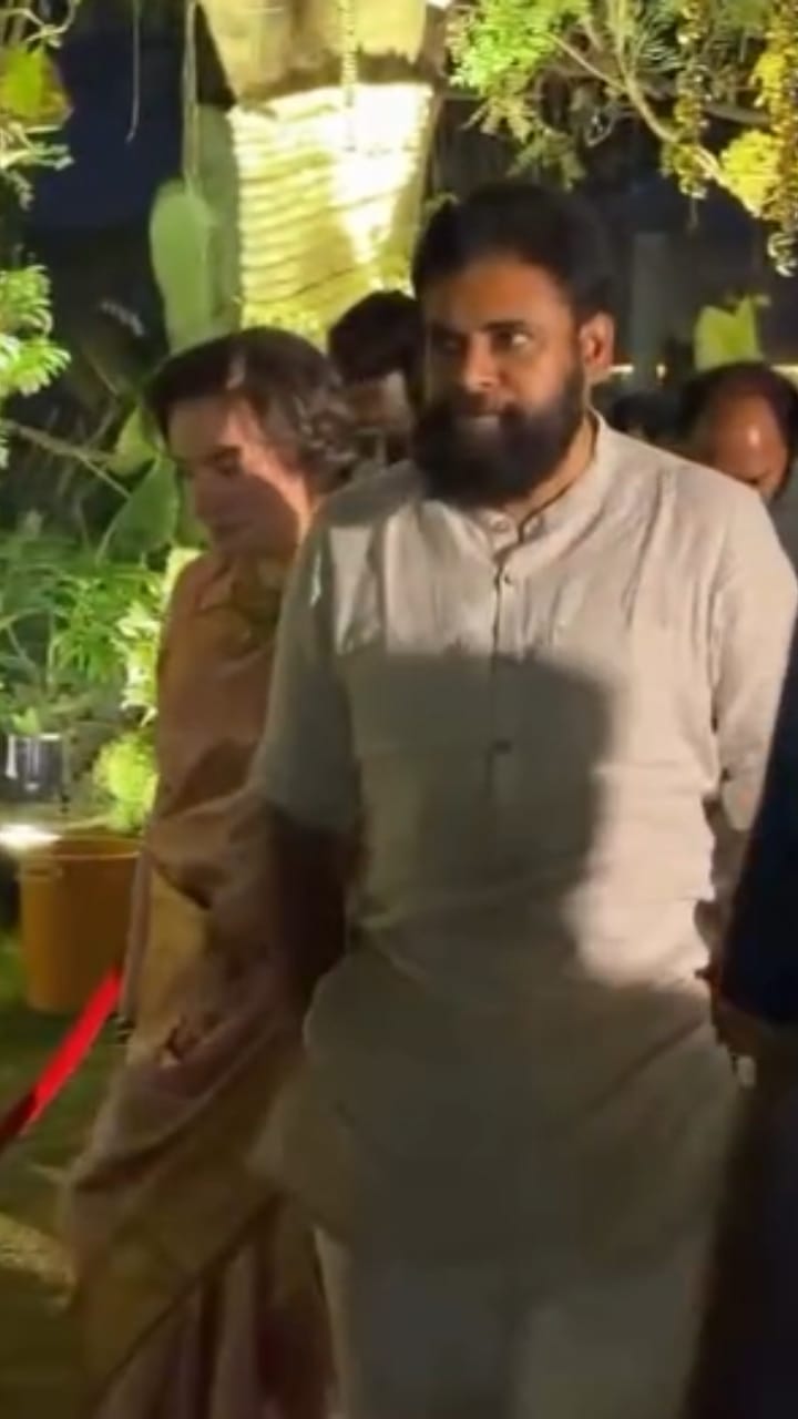 ಅಲ್ಲು ಸಿರೀಶ್ ಆರತಕ್ಷತೆಯಲ್ಲಿ ಮಿಂಚಿದ ಪವನ್ ಕಲ್ಯಾಣ್: ವಿಡಿಯೋ