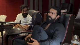 ‘ಪೆದ್ದಿ’ ಡಬ್ಬಿಂಗ್​​ನಲ್ಲಿ ನಿರ್ದೇಶಕನ ಕಾಲೆಳೆದ ರಾಮ್ ಚರಣ್: ವಿಡಿಯೋ