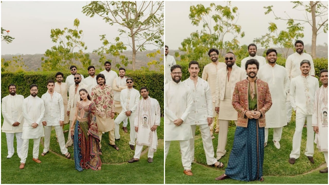 ರಶ್ಮಿಕಾ ಹಾಗೂ ವಿಜಯ್ ದೇವರಕೊಂಡ ಫ್ರೆಂಡ್ಸ್ ಗ್ಯಾಂಗ್ ಜೊತೆ ಒಂದೇ ರೀತಿಯಲ್ಲಿ ಪೋಸ್ ಕೊಟ್ಟು ಗಮನ ಸೆಳೆದಿದ್ದಾರೆ. ರಶ್ಮಿಕಾ ಹಾಗೂ ವಿಜಯ್ ಭಿನ್ನ ಭಿನ್ನ ಫೋಟೋಗಳನ್ನು ಹಂಚಿಕೊಂಡು ಮಿಂಚಿದ್ದಾರೆ. 