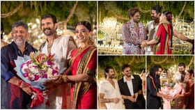 ರಶ್ಮಿಕಾ, ವಿಜಯ್ ಆರತಕ್ಷತೆಯಲ್ಲಿ ಡಿಕೆಶಿ, ರಾಮ್ ಚರಣ್, ಅಲ್ಲು ಅರ್ಜುನ್