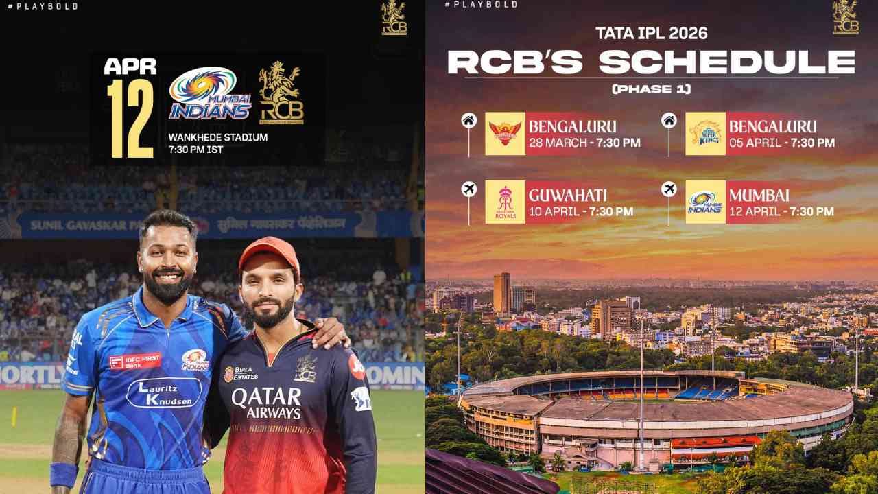 ಮೊದಲ ಹಂತದ ವೇಳಾಪಟ್ಟಿ ಪ್ರಕಾರ ರಾಯಲ್ ಚಾಲೆಂಜರ್ಸ್ ಬೆಂಗಳೂರು ತಂಡ ತನ್ನ ನಾಲ್ಕನೇ ಪಂದ್ಯವನ್ನು ಮುಂಬೈ ಇಂಡಿಯನ್ಸ್ ತಂಡದ ವಿರುದ್ಧ ಆಡಲಿದೆ. ಈ ಪಂದ್ಯ ಏಪ್ರಿಲ್ 12ರಂದು ಸಂಜೆ 730ಕ್ಕೆ ಮುಂಬೈನ  ವಾಂಖೆಡೆ ಸ್ಟೇಡಿಯಂನಲ್ಲಿ ನಡೆಯಲಿದೆ.