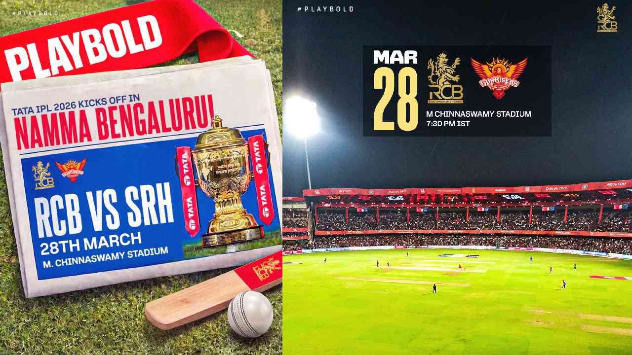 ಮಾರ್ಚ್ 28ರಂದು ಐಪಿಎಲ್ ಸೀಸನ್ 19ರ ಉದ್ಘಾಟನಾ ಪಂದ್ಯ ಬೆಂಗಳೂರಿನ ಎಂ. ಚಿನ್ನಸ್ವಾಮಿ ಸ್ಡೇಡಿಯಂನಲ್ಲಿ ನಡೆಯಲಿದ್ದು, ರಾಯಲ್ ಚಾಲೆಂಜರ್ಸ್ ಬೆಂಗಳೂರು ತಂಡ ಮೊದಲ ಪಂದ್ಯದಲ್ಲಿ ಸನ್​ ರೈಸರ್ಸ್ ಹೆದರಾಬಾದ್ ತಂಡವನ್ನು ಎದುರಿಸಲಿದೆ. ಪಂದ್ಯ ಮಾ.28ರ ಸಂಜೆ 7:30ಕ್ಕೆ ನಡೆಯಲಿದೆ.