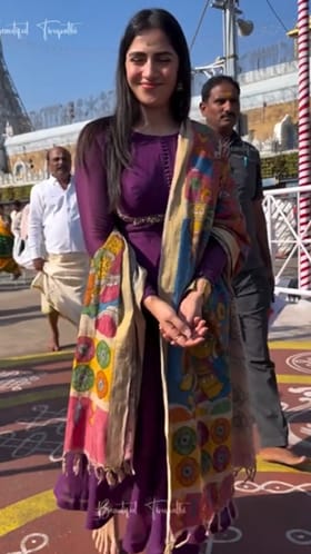 ತಿರುಪತಿ ದೇವಾಲಯಕ್ಕೆ ನಟಿ ರುಕ್ಮಿಣಿ ವಸಂತ್ ಭೇಟಿ: ವಿಡಿಯೋ ನೋಡಿ