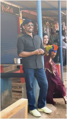 ಪತಿ ಜೊತೆ  ಹೋಳಿ ಆಚರಿಸಿದ ಸಮಂತಾ