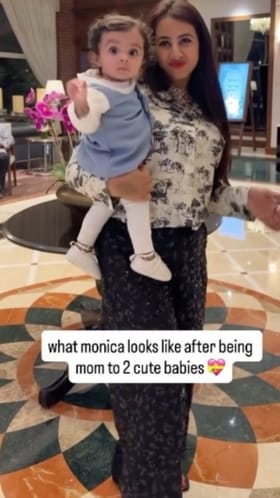 ಮಕ್ಕಳೊಂದಿಗೆ ಸೇರಿ ಮೋನಿಕಾ ಹಾಡಿಗೆ ಸ್ಟೆಪ್ಪು ಹಾಕಿದ ಸಂಜನಾ