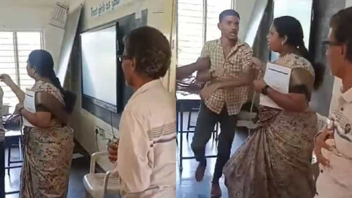 Video: ಬೈದಿದ್ದಕ್ಕೆ ಶಿಕ್ಷಕರ ಮೇಲೆ ಹಲ್ಲೆ ನಡೆಸಿದ 10ನೇ ತರಗತಿ ವಿದ್ಯಾರ್ಥಿ Video: ಬೈದಿದ್ದಕ್ಕೆ ಶಿಕ್ಷಕರ ಮೇಲೆ ಹಲ್ಲೆ ನಡೆಸಿದ 10ನೇ ತರಗತಿ ವಿದ್ಯಾರ್ಥಿ