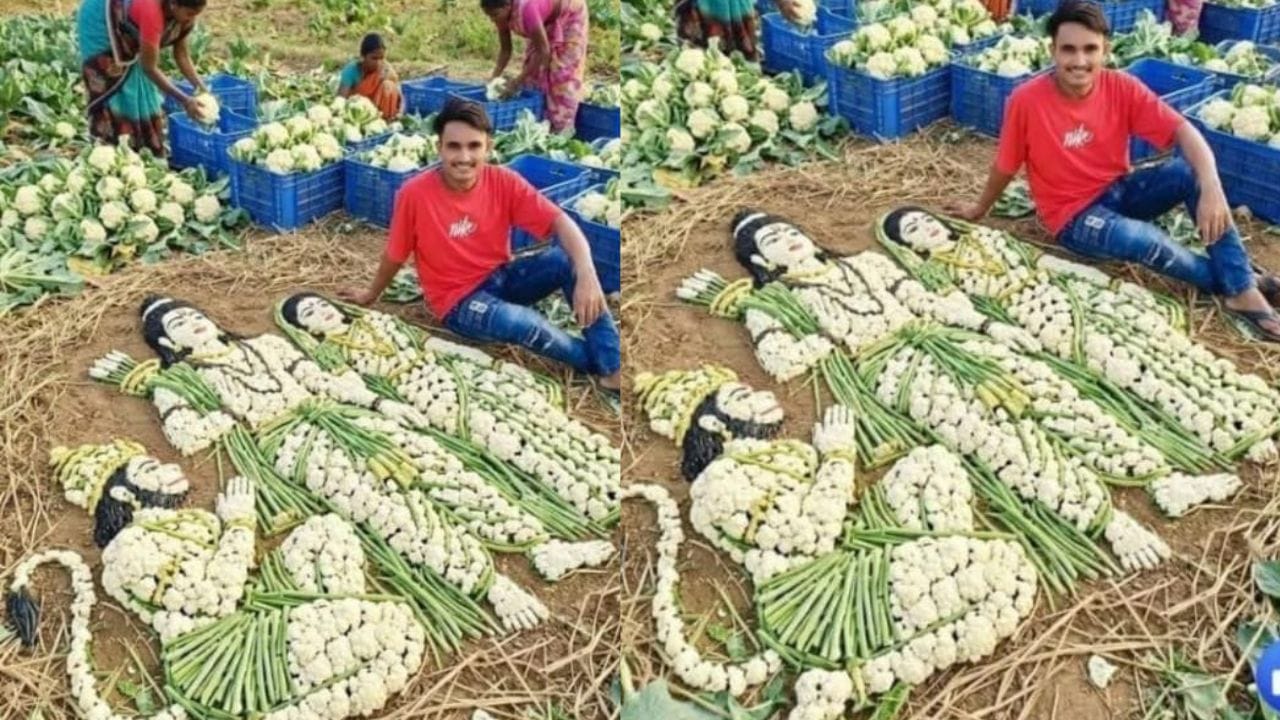 Viral: ಇದು ರೈತನ ವಿಭಿನ್ನ ರಾಮನವಮಿ ಸೆಲೆಬ್ರೇಶನ್; ಹೂಕೋಸಿನಲ್ಲಿ ಮೂಡಿ ಬಂದ ರಾಮ, ಸೀತೆ, ಹನುಮಂತ