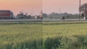 ಕಾರಿಗೆ ಡಿಕ್ಕಿ ಹೊಡೆದು 1.5 ಕಿ.ಮೀ ಎಳೆದೊಯ್ದ ಟ್ರಕ್