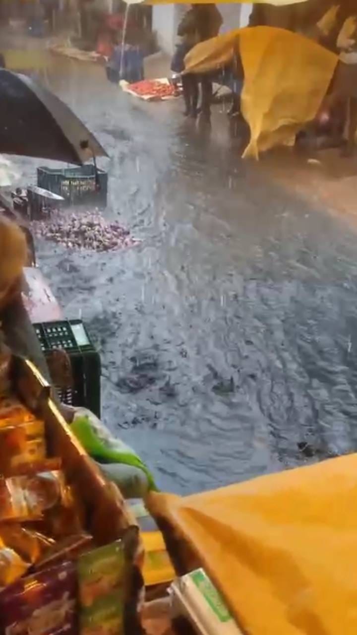 ಧಾರಾಕಾರ ಮಳೆಗೆ ಕೊಚ್ಚಿಹೋದ ತರಕಾರಿ