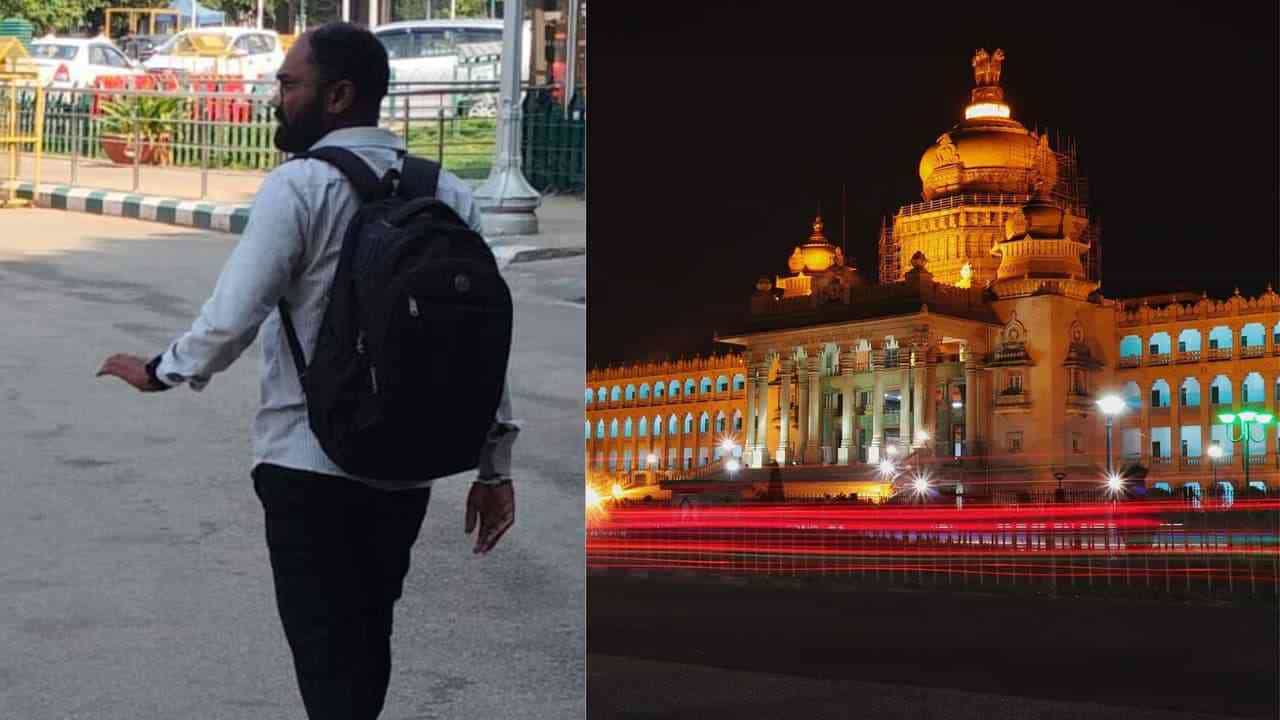 ವಿಧಾನಸೌಧಕ್ಕೆ ಬಂದಿದ್ದ ವ್ಯಕ್ತಿ ಬ್ಯಾಗ್ನಲ್ಲಿ 6 ಲಕ್ಷ ರೂ. ಪತ್ತೆ: ದುಡ್ಡು ತಂದಿದ್ಯಾಕೆ? ವಿಧಾನಸೌಧಕ್ಕೆ ಬಂದಿದ್ದ ವ್ಯಕ್ತಿ ಬ್ಯಾಗ್ನಲ್ಲಿ 6 ಲಕ್ಷ ರೂ. ಪತ್ತೆ: ದುಡ್ಡು ತಂದಿದ್ಯಾಕೆ?