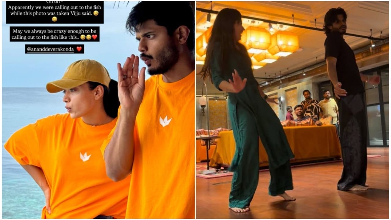 ಸಮುದ್ರ ತೀರದಲ್ಲಿ ರಶ್ಮಿಕಾ-ಆನಂದ್ ದೇವರಕೊಂಡ ಆಹ್ವಾನಿಸಿದ್ದು ಯಾರನ್ನ? ಫನ್ ಫೋಟೋ ವೈರಲ್