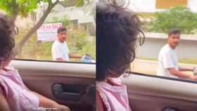 ಬೈಕ್ ಓಡಿಸುತ್ತಿದ್ದ ಯುವಕನಿಗೆ ಹೆಲ್ಮೆಟ್ ಧರಿಸುವಂತೆ ಬುದ್ಧಿ ಹೇಳಿದ ಪುಟಾಣಿ