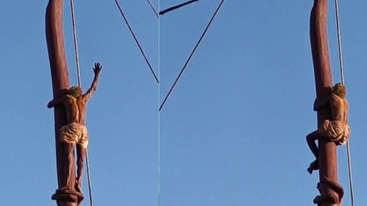 120 ಅಡಿ ಎತ್ತರದ ಹಾಲುಗಂಬ ಏರಿ ಸಾಹಸ ಮೆರೆದ 62ರ ವ್ಯಕ್ತಿ! ವಿಡಿಯೋ ನೋಡಿ