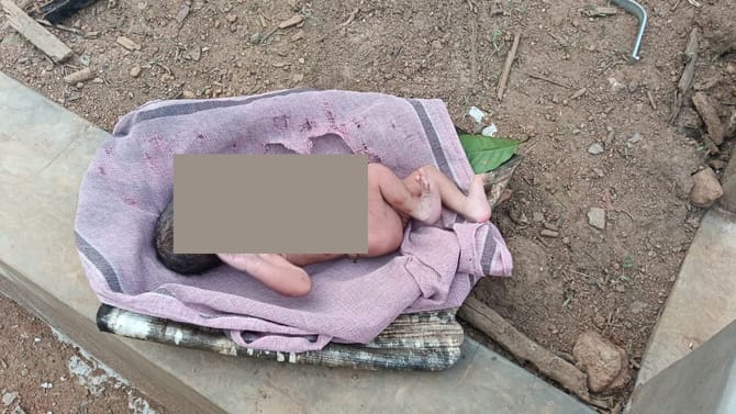 ಕಾಫಿ ತೋಟದಲ್ಲಿ ಅಡಿಕೆ ಹಾಳೆಯಲ್ಲಿ ಸುತ್ತಿಟ್ಟಿದ್ದ ನವಜಾತ ಶಿಶು ಪತ್ತೆ!