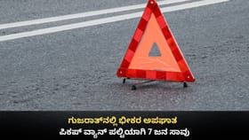 ಗುಜರಾತ್​​ನಲ್ಲಿ ಭೀಕರ ಅಪಘಾತ; ಪಿಕಪ್ ವ್ಯಾನ್ ಪಲ್ಟಿಯಾಗಿ 7 ಜನ ಸಾವು