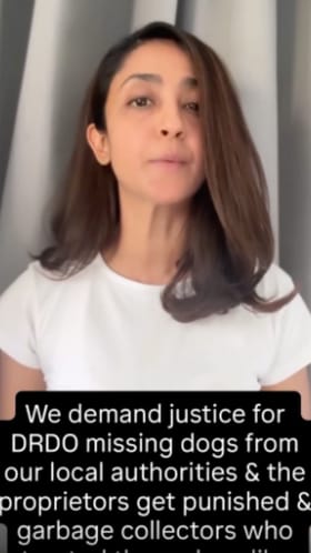 ನಾಯಿ ನಾಪತ್ತೆ ಪ್ರಕರಣ: ಧ್ವನಿ ಎತ್ತಿದ ನಟಿ ಐಂದ್ರಿತಾ ರೇ