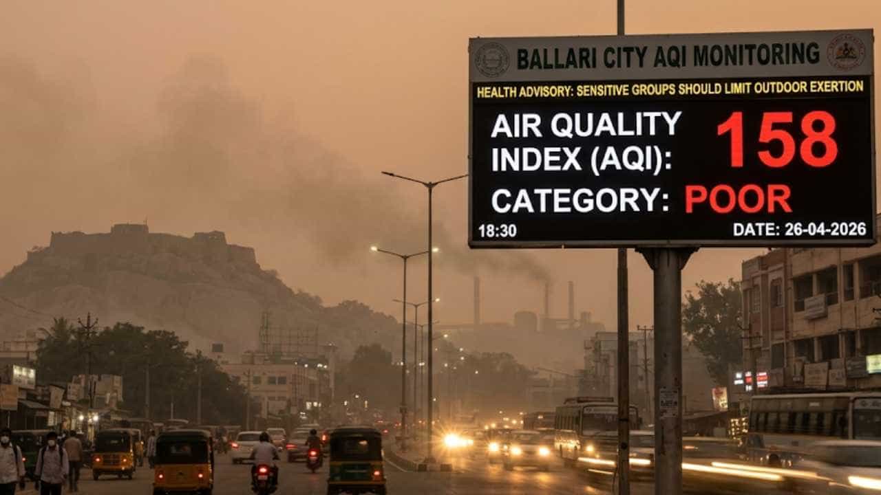 Bengaluru Air Quality: ಬಳ್ಳಾರಿಯಲ್ಲಿ ಮತ್ತದೇ ಸ್ಥಿತಿ! ಕಳಪೆ ಮಟ್ಟಕ್ಕಿಳೀತು ಏರ್ ಕ್ವಾಲಿಟಿ