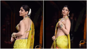 ಬಿಕಿನಿ ಬ್ಲೌಸ್ ಜೊತೆ ಸೀರೆ ಧರಿಸಿದ ನಟಿ ಆಕಾಂಕ್ಷಾ ಪುರಿ; ಸಖತ್ ಟ್ರೋಲ್