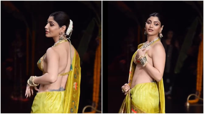 ಬಿಕಿನಿ ಬ್ಲೌಸ್ ಜೊತೆ ಸೀರೆ ಧರಿಸಿದ ನಟಿ ಆಕಾಂಕ್ಷಾ ಪುರಿ; ಸಖತ್ ಟ್ರೋಲ್