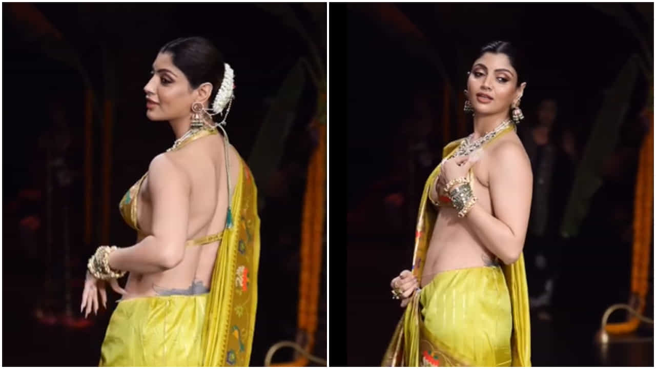 ಬಿಕಿನಿ ಬ್ಲೌಸ್ ಜೊತೆ ಸೀರೆ ಧರಿಸಿದ ನಟಿ ಆಕಾಂಕ್ಷಾ ಪುರಿ; ವಿಡಿಯೋ ನೋಡಿ ಸಿಕ್ಕಾಪಟ್ಟೆ ಟ್ರೋಲ್