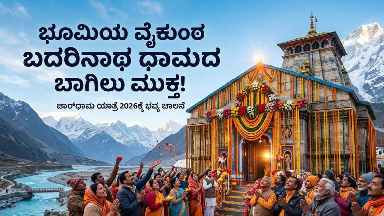 Char Dham Yatra 2026: ಬದರಿನಾಥ ಧಾಮದ ಬಾಗಿಲು ಮುಕ್ತ; ಚಾರ್‌ಧಾಮ ಯಾತ್ರೆಗೆ ಭವ್ಯ ಚಾಲನೆ!