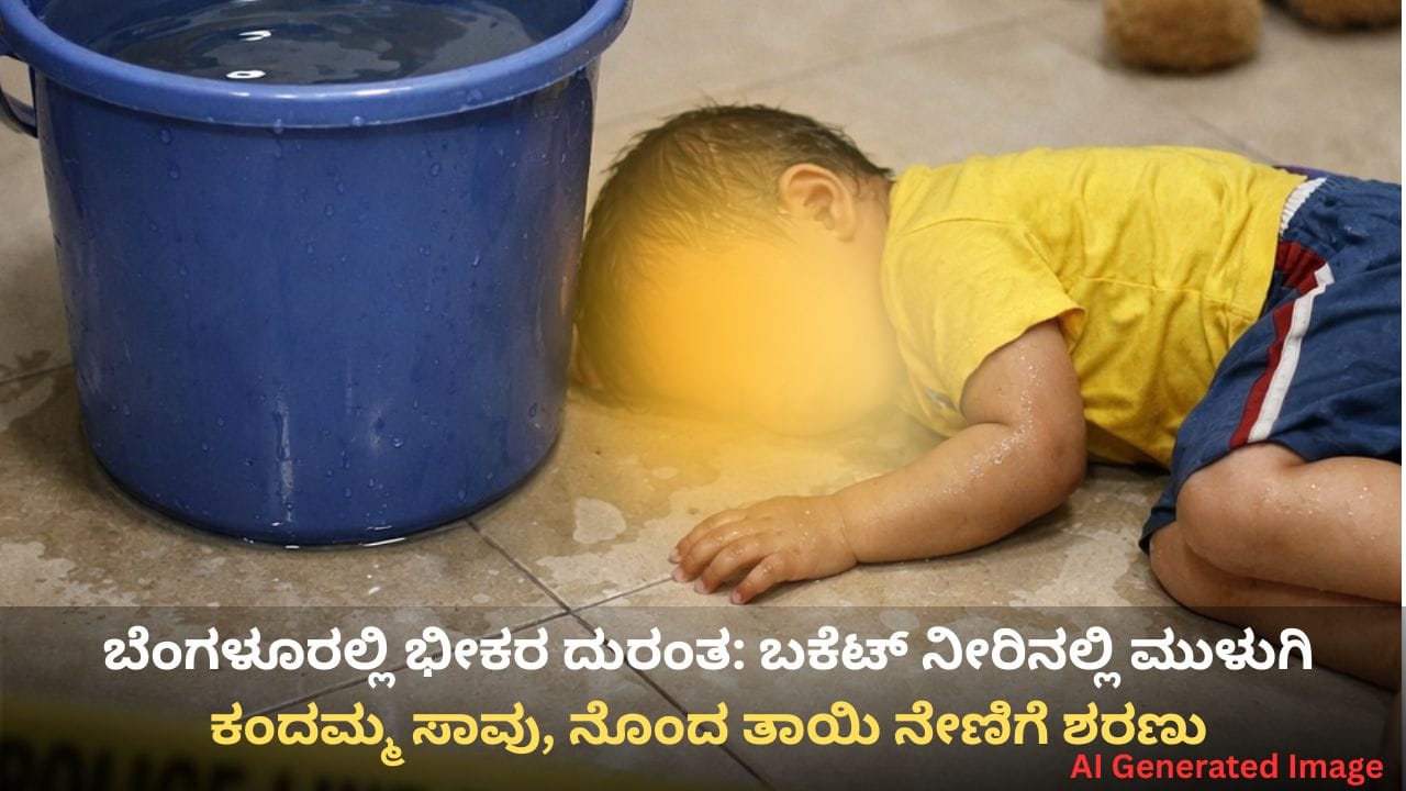 ಬೆಂಗಳೂರಿನಲ್ಲೊಂದು ಹೃದಯವಿದ್ರಾವಕ ಘಟನೆ: ಬಕೆಟ್ ನೀರಿನಲ್ಲಿ ಮುಳುಗಿ ಮಗು ಸಾವು, ಬೇಸರದಿಂದ ತಾಯಿ ಆತ್ಮಹತ್ಯೆ