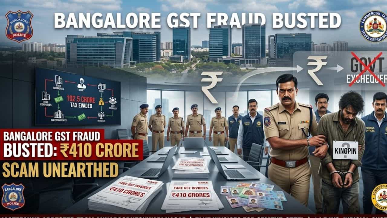 ಬೆಂಗಳೂರಿನಲ್ಲಿ 410 ಕೋಟಿ ರೂಪಾಯಿ ಜಿಎಸ್ಟಿ ಹಗರಣ: ಜನರ ಆಧಾರ್, ಪಾನ್ ಕಾರ್ಡ್ ಬಳಸಿ 102 ಕೋಟಿ ತೆರಿಗೆ ಲೂಟಿ ಮಾಡಿದ ಕಿಲಾಡಿಗಳು! ಬೆಂಗಳೂರಿನಲ್ಲಿ 410 ಕೋಟಿ ರೂಪಾಯಿ ಜಿಎಸ್ಟಿ ಹಗರಣ: ಜನರ ಆಧಾರ್, ಪಾನ್ ಕಾರ್ಡ್ ಬಳಸಿ 102 ಕೋಟಿ ತೆರಿಗೆ ಲೂಟಿ ಮಾಡಿದ ಕಿಲಾಡಿಗಳು!