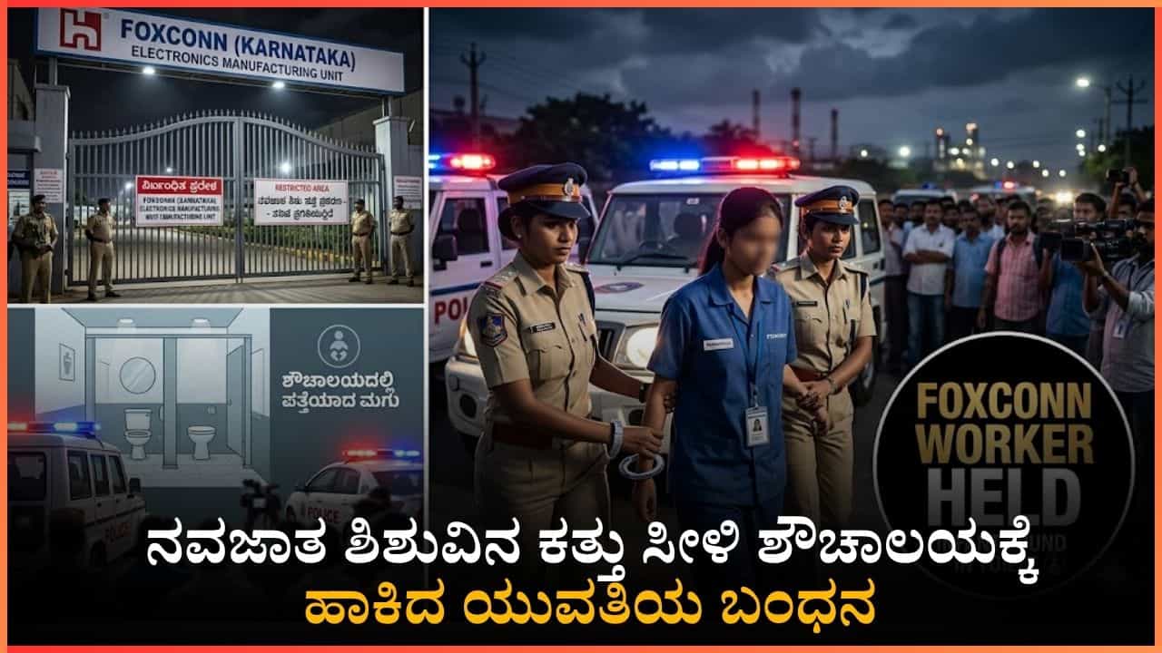 ಶೌಚಾಲಯದಲ್ಲೇ ಮಗುವಿಗೆ ಜನ್ಮ ನೀಡಿ, ಕತ್ತು ಸೀಳಿ ಫ್ಲಶ್ ಮಾಡಲು ಯತ್ನಿಸಿದ 19 ವರ್ಷದ ಯುವತಿಯ ಬಂಧನ