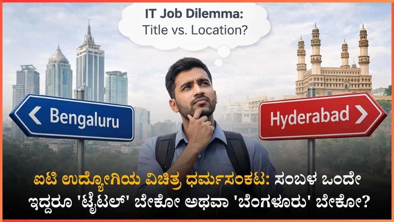 ಹೈದರಾಬಾದ್‌ನಲ್ಲಿ 'ಸೀನಿಯರ್ ಮ್ಯಾನೇಜರ್', ಬೆಂಗಳೂರಿನಲ್ಲಿ 'ಮ್ಯಾನೇಜರ್'!; ಎರಡು ಹುದ್ದೆಗೂ ಒಂದೇ ಸಂಬಳ: ಈಗ ನಗರ ಮುಖ್ಯವೋ ಅಥವಾ ಹುದ್ದೆಯೋ?