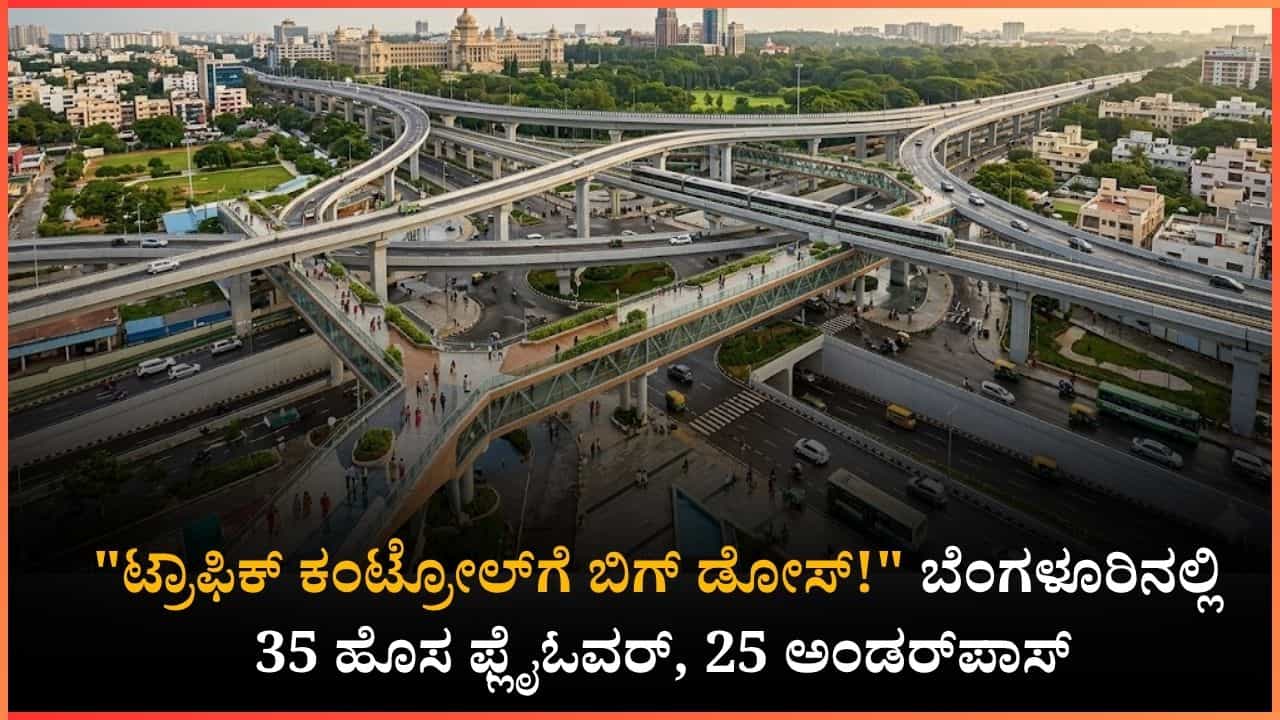 ಸಿಲಿಕಾನ್ ಸಿಟಿಯಲ್ಲಿ ಸಂಚಾರ ದಟ್ಟಣೆ ಮುಕ್ತಗೊಳಿಸಲು ಬಿಗ್ ಪ್ಲಾನ್: 35 ಫ್ಲೈಓವರ್, 25 ಅಂಡರ್‌ಪಾಸ್