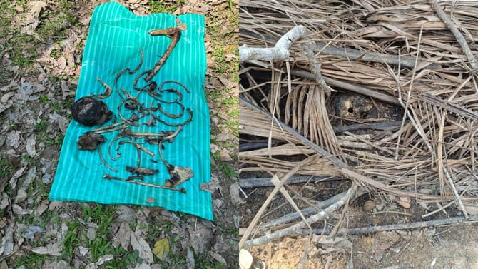 ಚಿಕ್ಕಮಗಳೂರು: ರಬ್ಬರ್ ತೋಟದಲ್ಲಿ ಸುಟ್ಟ ಅಸ್ಥಿಪಂಜರ ಪತ್ತೆ!