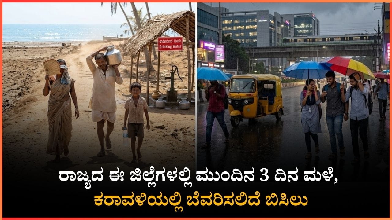 ಏ.9ರಿಂದ 11ರವರೆಗೆ ಈ ಕರಾವಳಿಗೆ ಬಿಸಿಲಿನ ಪೆಟ್ಟು, ಜಿಲ್ಲೆಗಳಿಗೆ ಮಾತ್ರ ವರುಣನ ತಂಪು: 3 ದಿನಗಳ ಕಾಲ 'ಎಲ್ಲೋ ಎಚ್ಚರಿಕೆ'