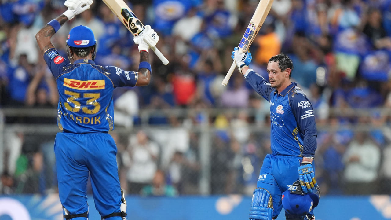 ಡಿ ಕಾಕ್ ಇದುವರೆಗೆ ಡೆಲ್ಲಿ ಡೇರ್ಡೆವಿಲ್ಸ್, ಲಕ್ನೋ ಸೂಪರ್ಜೈಂಟ್ಸ್ ಮತ್ತು ಈಗ ಮುಂಬೈ ಇಂಡಿಯನ್ಸ್ ಪರ ಶತಕಗಳನ್ನು ಬಾರಿಸಿದ್ದಾರೆ. ಈ ಆವೃತ್ತಿಯ ಐಪಿಎಲ್ ಹರಾಜಿನಲ್ಲಿ ಮುಂಬೈ ಡಿ ಕಾಕ್ ಅವರನ್ನು 2 ಕೋಟಿ ಮೂಲ ಬೆಲೆಗೆ ಖರೀದಿಸಿತು. ಇದೀಗ ಆಡುವ ಅವಕಾಶ ಪಡೆದ ಡಿ ಕಾಕ್ ಶತಕದ ಇನ್ನಿಂಗ್ಸ್ ಆಡುವ ಮೂಲಕ ತಂಡವನ್ನು ಸಂಕಷ್ಟದಿಂದ ಪಾರು ಮಾಡಿದ್ದಾರೆ.