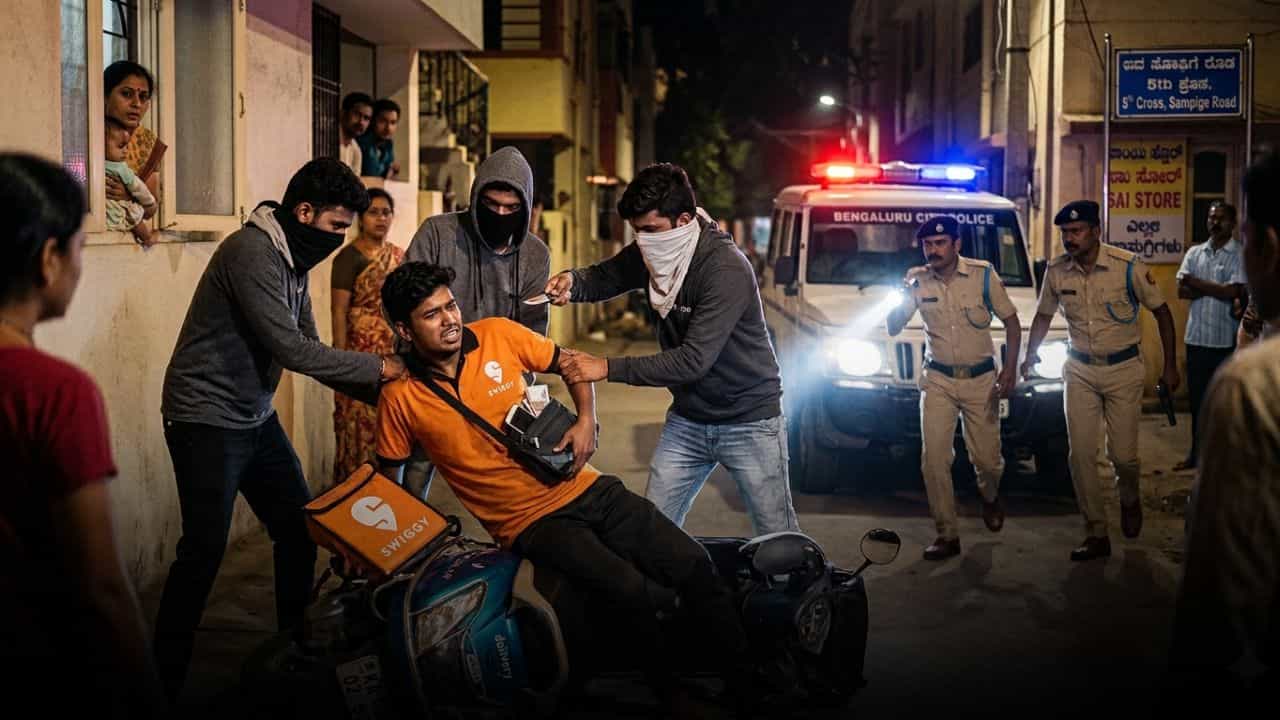 ಡೆಲಿವರಿ ಬಾಯ್​​ಗೆ ಬೆದರಿಸಿ ತಡ ರಾತ್ರಿ ಹಣ ಪೀಕಿದ ಗುಂಪು: ದೂರು ನೀಡದಂತೆಯೂ ಬೆದರಿಕೆ
