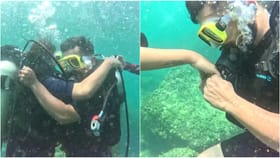 ಸಮುದ್ರದಾಳದಲ್ಲಿ ಪತ್ನಿಗೆ ಪ್ರಪೋಸ್ ಮಾಡಿದ ಧನರಾಜ್; ವಿಡಿಯೋ ವೈರಲ್