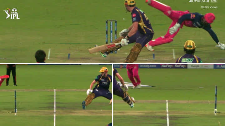 KKR vs RR: ಜುರೇಲ್ ಸ್ಟಂಪಿಂಗ್ಗೆ ಸ್ಟನ್ ಆದ ಕ್ರೀಡಾಂಗಣ; ವಿಡಿಯೋ KKR vs RR: ಜುರೇಲ್ ಸ್ಟಂಪಿಂಗ್ಗೆ ಸ್ಟನ್ ಆದ ಕ್ರೀಡಾಂಗಣ; ವಿಡಿಯೋ