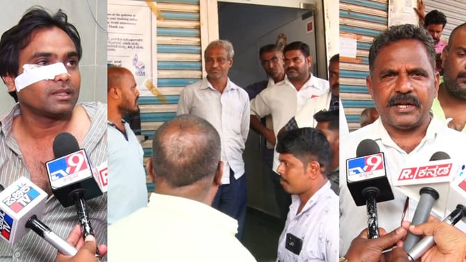 ಸಿಲಿಂಡರ್​ಗಾಗಿ ಗ್ಯಾಸ್ ಏಜೆನ್ಸಿ ಸಿಬ್ಬಂದಿ-ಗ್ರಾಹಕನ ಮಧ್ಯೆ ಹೊಡೆದಾಟ