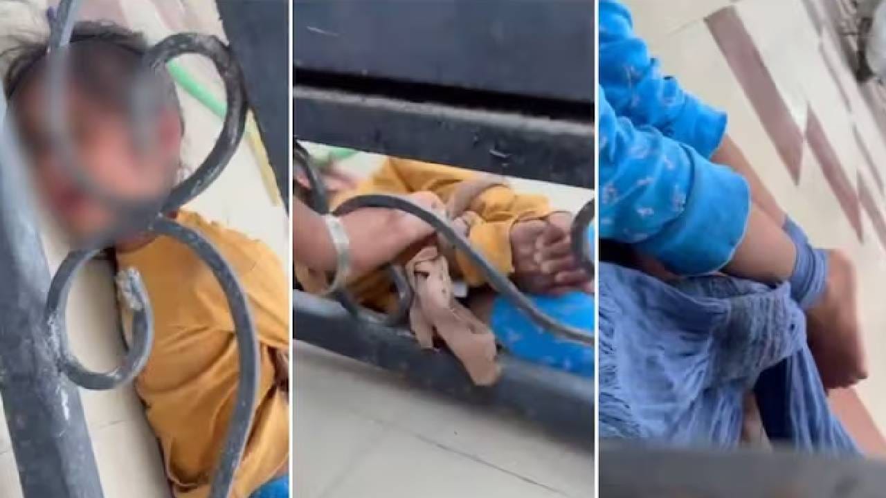 ಮನೆಯ ಗೇಟಿಗೆ ಮೊಮ್ಮಗಳ ಕೈಕಾಲು ಕಟ್ಟಿ ಬಿಸಿಲಿನಲ್ಲಿ ಮಲಗಿಸಿ ಹೋದ ಪೊಲೀಸ್ ಅಜ್ಜಿ ಮನೆಯ ಗೇಟಿಗೆ ಮೊಮ್ಮಗಳ ಕೈಕಾಲು ಕಟ್ಟಿ ಬಿಸಿಲಿನಲ್ಲಿ ಮಲಗಿಸಿ ಹೋದ ಪೊಲೀಸ್ ಅಜ್ಜಿ