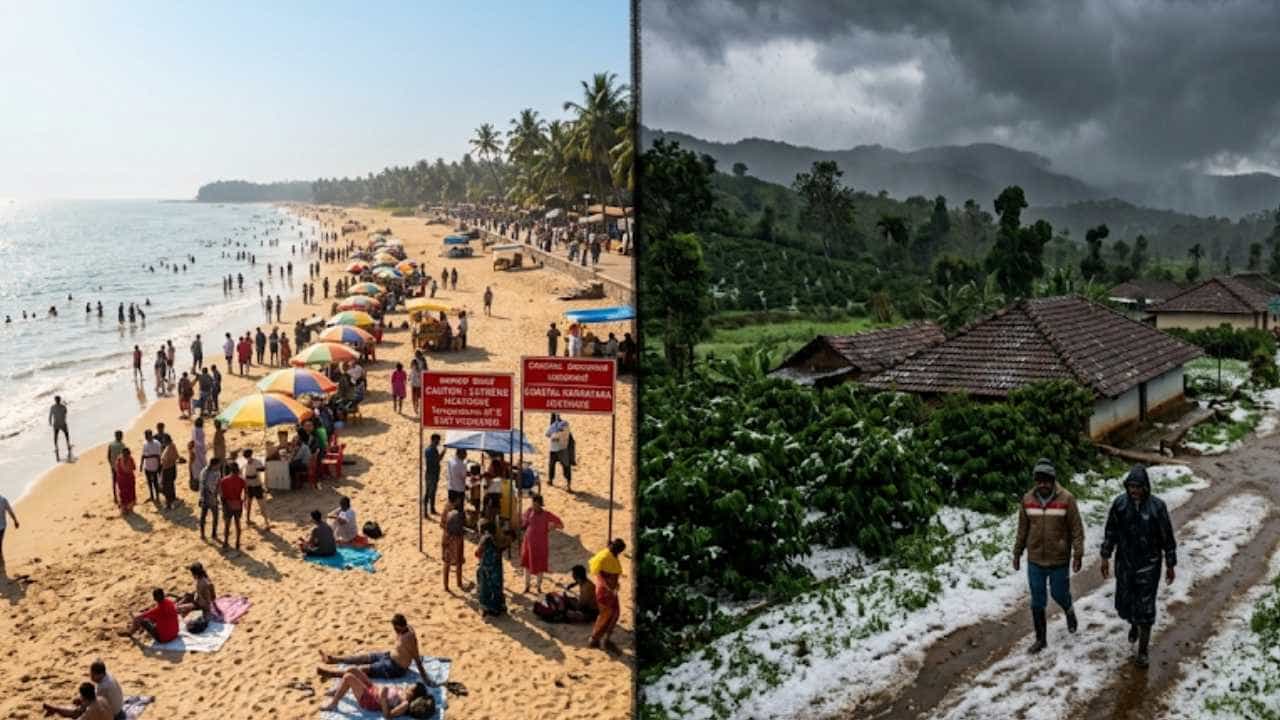 ಕರ್ನಾಟಕ ಹವಾಮಾನ ವರದಿ: ರಾಜ್ಯದಲ್ಲಿ ಬಿಸಿಲ ಬೇಗೆಯ ಜೊತೆಗೆ ವರುಣಾರ್ಭಟ! ಉತ್ತರ ಕರ್ನಾಟಕದಲ್ಲಿ ಆಲಿಕಲ್ಲು ಮಳೆಯ ಸಾಧ್ಯತೆ ಕರ್ನಾಟಕ ಹವಾಮಾನ ವರದಿ: ರಾಜ್ಯದಲ್ಲಿ ಬಿಸಿಲ ಬೇಗೆಯ ಜೊತೆಗೆ ವರುಣಾರ್ಭಟ! ಉತ್ತರ ಕರ್ನಾಟಕದಲ್ಲಿ ಆಲಿಕಲ್ಲು ಮಳೆಯ ಸಾಧ್ಯತೆ