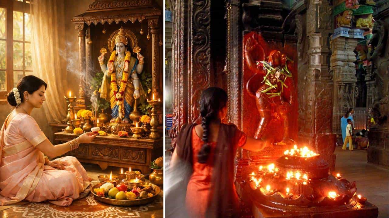 Spiritual Difference: ಮನೆಯಲ್ಲೇ ಜಪ-ತಪ ಮಾಡಿದರೂ ದೇವಾಲಯಕ್ಕೆ ಏಕೆ ಹೋಗಬೇಕು? ಇಲ್ಲಿದೆ ವೈಜ್ಞಾನಿಕ ಮತ್ತು ಧಾರ್ಮಿಕ ಕಾರಣ Spiritual Difference: ಮನೆಯಲ್ಲೇ ಜಪ-ತಪ ಮಾಡಿದರೂ ದೇವಾಲಯಕ್ಕೆ ಏಕೆ ಹೋಗಬೇಕು? ಇಲ್ಲಿದೆ ವೈಜ್ಞಾನಿಕ ಮತ್ತು ಧಾರ್ಮಿಕ ಕಾರಣ