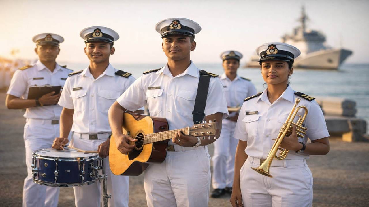Indian Navy Agniveer Musician 2026: ಭಾರತೀಯ ನೌಕಾಪಡೆಯಲ್ಲಿ ನೇಮಕಾತಿ; ಸಂಗೀತ ಆಸಕ್ತ ಯುವಜನರಿಗೆ ಸೇನೆ ಸೇರಲು ಸುವರ್ಣಾವಕಾಶ Indian Navy Agniveer Musician 2026: ಭಾರತೀಯ ನೌಕಾಪಡೆಯಲ್ಲಿ ನೇಮಕಾತಿ; ಸಂಗೀತ ಆಸಕ್ತ ಯುವಜನರಿಗೆ ಸೇನೆ ಸೇರಲು ಸುವರ್ಣಾವಕಾಶ