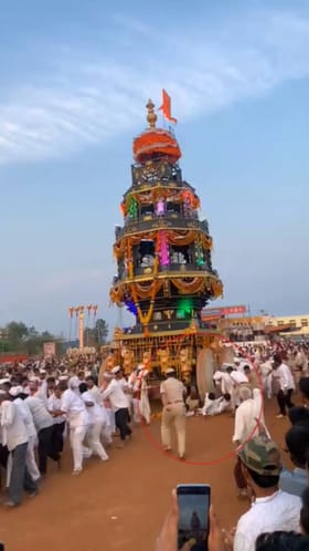 ಜಾತ್ರಾ ಮಹೋತ್ಸವ ವೇಳೆ ರಥದ ಚಕ್ರಕ್ಕೆ ಸಿಲುಕಿ ವ್ಯಕ್ತಿಯ ಕಾಲು ಕಟ್