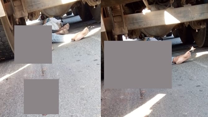 ಅಪ್ಪ-ಮಗಳಿಗೆ ಯಮನಾಗಿ ಬಂದ ಸಿಮೆಂಟ್ ಮಿಕ್ಸರ್ ಟ್ಯಾಂಕರ್