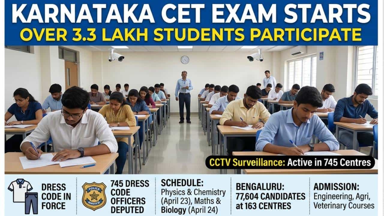 Karnataka CET 2026: ಸಿಇಟಿ ಪರೀಕ್ಷೆಗೆ ಹೋಗುವವರ ಗಮನಕ್ಕೆ; ಕಾಲರ್ ಇಲ್ಲದ ಅರ್ಧ ತೋಳಿನ ಬಟ್ಟೆ ಕಡ್ಡಾಯ